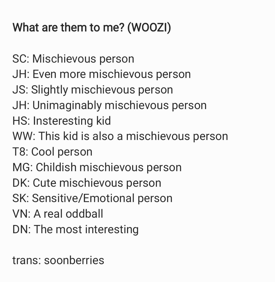 cosmokwan's tweet photo. this is one of my favourite interview answers ever. seventeen who are incredibly mischievous https://t.co/oGNoL5BmQv
