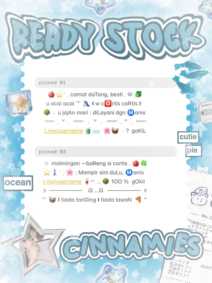 cinnyamies's tweet photo. ╭┈  ֹ   help repost? thankies, sweetie 🐳

 ˳  ୨ CLEARANCE SALE  ֹ ₊  ࣪ 
{ II } ׁ ๑ 🪽.. bio 2.500  ࣪  ⸝⸝ &amp;. pinned 3.500, monitoring &amp; greetings 4.000 💧🦴 yuk, ping chat:ie aku &amp;. take sekarang juga   𓈒˚ >___^ 

#bealanjaㅤ https://t.co/lyrJmOJ9xD
