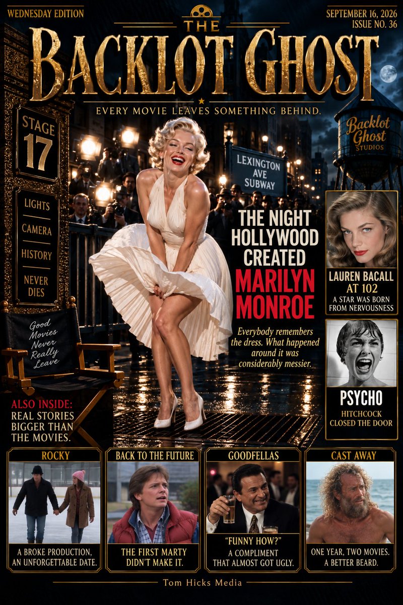 TomHicksMedia's tweet photo. What if one of the most famous scenes in Hollywood history isn’t really the scene you remember? Marilyn Monroe stepped over a subway grate, thousands of people lost their minds, and Hollywood walked away with something much bigger than the footage. https://t.co/7yPRlavizu https://t.co/DOT8SEAB9O