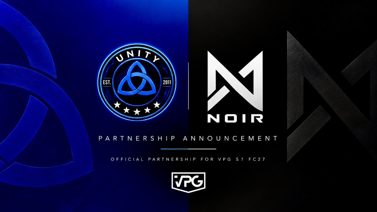 NoirFC's tweet photo. OFFICIAL ANNOUNCEMENT ⚪️⚫️

We’re pleased to announce our partnership with @UnityBluefin ahead of FC27.

Together, we’ll be competing under the @UnityNoir name for the upcoming VPG season, with the team confirmed to compete in both @VPGPremier and VPG UK Premier.

We’re excited about the project and what we can achieve together throughout FC27.

Thank you to everyone involved in making this partnership happen.

#TrustTheProcess #UnityNoir @OfficialVPG
