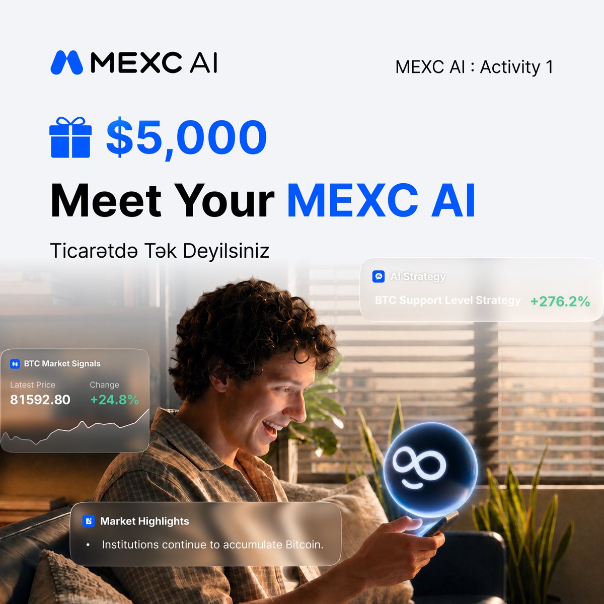 MEXC_AZ's tweet photo. 🤖 MEXC AI artıq LIVE-dadır!

Sadəcə chatbot deyil.
Həqiqətən işə yarayan AI təcrübəsi😎

🎁 10 qalib × 10 USDT

Necə qazanmaq olar? 👇
✅ @MEXC_AZ hesabını izlə + bəyən + RT et
2️⃣ Bu heşteqlərdən istifadə et: #TradingTakesTwo #MEXCAI
3️⃣ MEXC AI-ni aç və istənilən funksiyanı sına 👇
https://t.co/WLm40lSlBB
4️⃣ Şərhlərdə screenshot paylaş 📸 və ilk təəssüratını yaz
5️⃣ Formu doldur🤓
https://t.co/b4YqGiPNPN

⏰ Son tarix: 28 Sentyabr