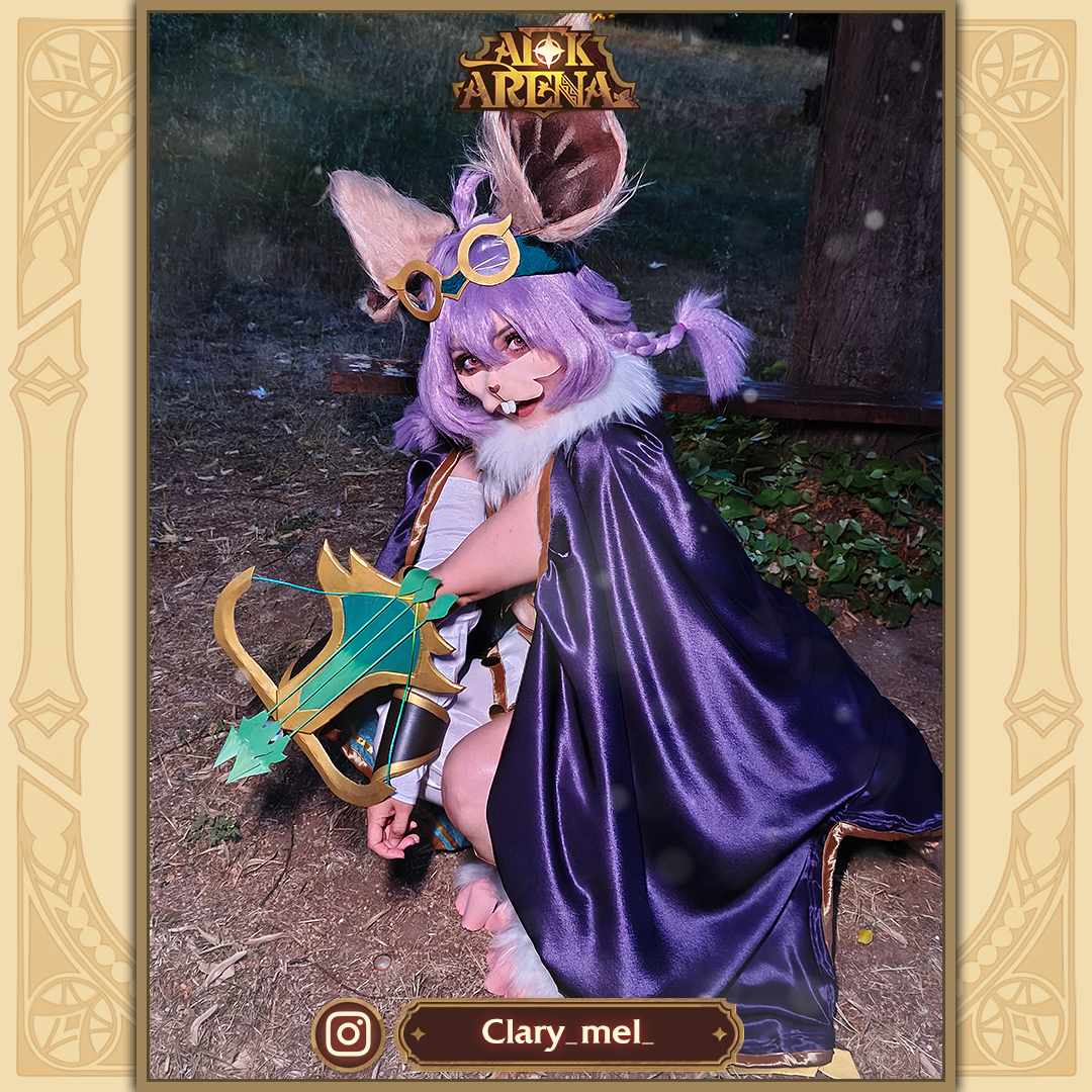 AFK_Arena's tweet photo. [5/7] Next up: two playful and unique artworks, one cosplay and one comic strip, featuring Esperian heroes! 🏹

Congratulations to the winners on their creative submissions 🎊

👉 Submit your AFK art to the September Challenge: https://t.co/k1U2xEOzz5 https://t.co/BEzFNI7szb
