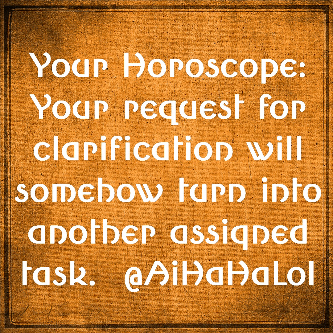 AiHaHaLol's tweet photo. When you ask for clarification and get a fresh pile of assignments instead. ๐คฆโโ๏ธ
#AiHaHaLol #aimemes #aigenerated #programmerproblems #csharp #microsoft #programmerjokes #techmemes https://t.co/rb2TL2OpDZ