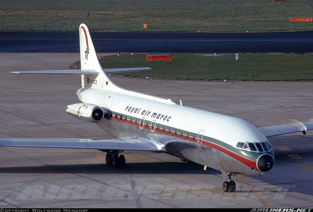 n194at's tweet photo. Royal Air Maroc
Sud SE-210 Caravelle III CN-CCZ
DUS/EDDL Flughafen Düsseldorf
Date: 1975
Photo credit Wolfgang Mendorf
#AvGeek #Airline #Aviation #AvGeeks #Caravelle #RAM #DUS #Düsseldorf @dusairport @royalairmaroc 🇲🇦 https://t.co/ZgWUVzTDcb