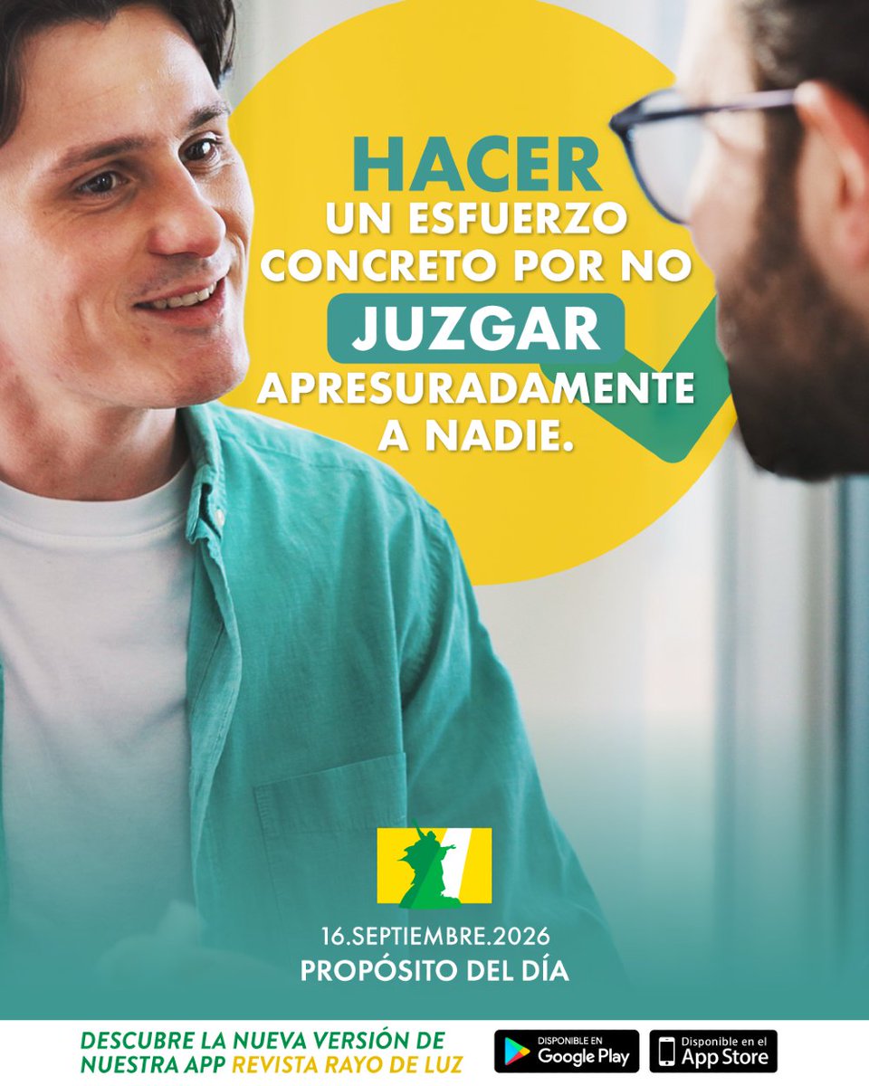 rayodeluzrd's tweet photo. Antes de juzgar, aprendamos a detenernos y mirar con más compasión. 😇 Que Dios nos conceda prudencia para no sacar conclusiones rápidas y un corazón 💚💛 misericordioso capaz de comprender antes de señalar. 👉🏽
 
#PropositodelDia #RevistaRDL #RayodeLuz https://t.co/ShvhelL7YI