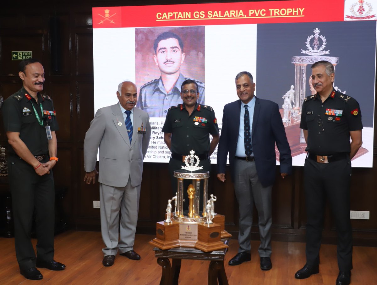 adgpi's tweet photo. Annual Principals’ and Administrative Officers’ Conference 2026

The Annual Conference of Rashtriya Military Schools #RMS was held at Manekshaw Centre, New Delhi on 15 Sep 2026, chaired by Lieutenant General Vipul Shinghal, DCOAS (IS&T). Distinguished RMS alumni Shri Ashok Lavasa, IAS (Retd), and Lieutenant General SN Handa (Retd) graced the occasion as Guests of Honour.

The conference brought together senior military leadership, dignitaries and RMS alumni to review institutional progress and share best practices in academics, leadership, discipline and holistic cadet development.

A significant milestone was the institution of the Best RMS Trophy in honour of Captain GS Salaria, #PVC, recognising overall institutional excellence. The initiative reaffirms the RMS ethos of character building, discipline, leadership and nation building.

#JAIseVIJAY
@DefenceMinIndia
@EduMinOfIndia
