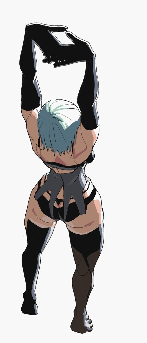 Oppmann_'s tweet photo. A2 stretching (description for my blind followers) https://t.co/av9jH2caSm