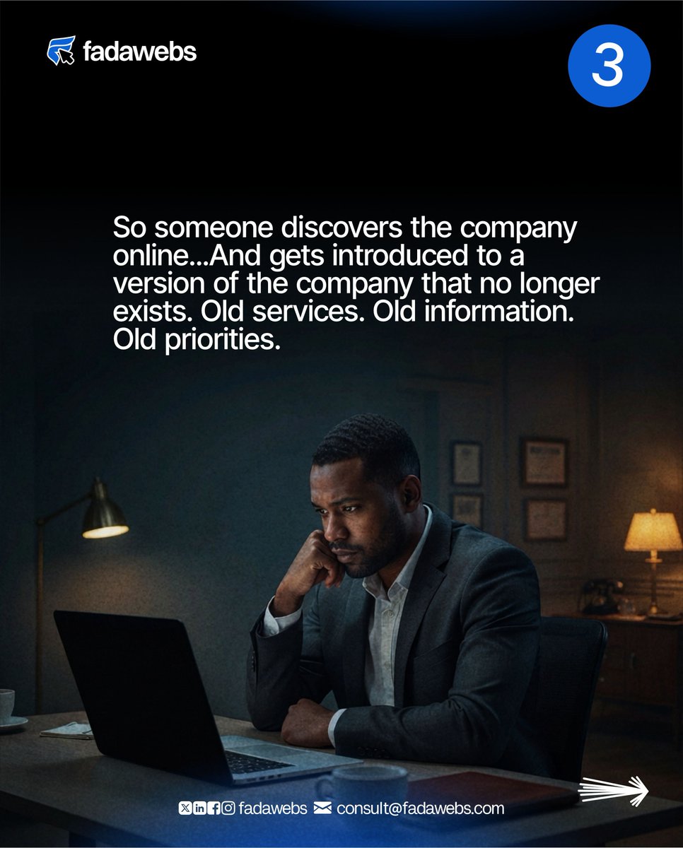 fadawebs's tweet photo. Your business has evolved. Your website should too.

If your services, team, or direction have changed but your website still tells the old story, you may be introducing potential customers to a business that no longer exists.
#businesspassion #founder #money #success https://t.co/5S46YYGFMN