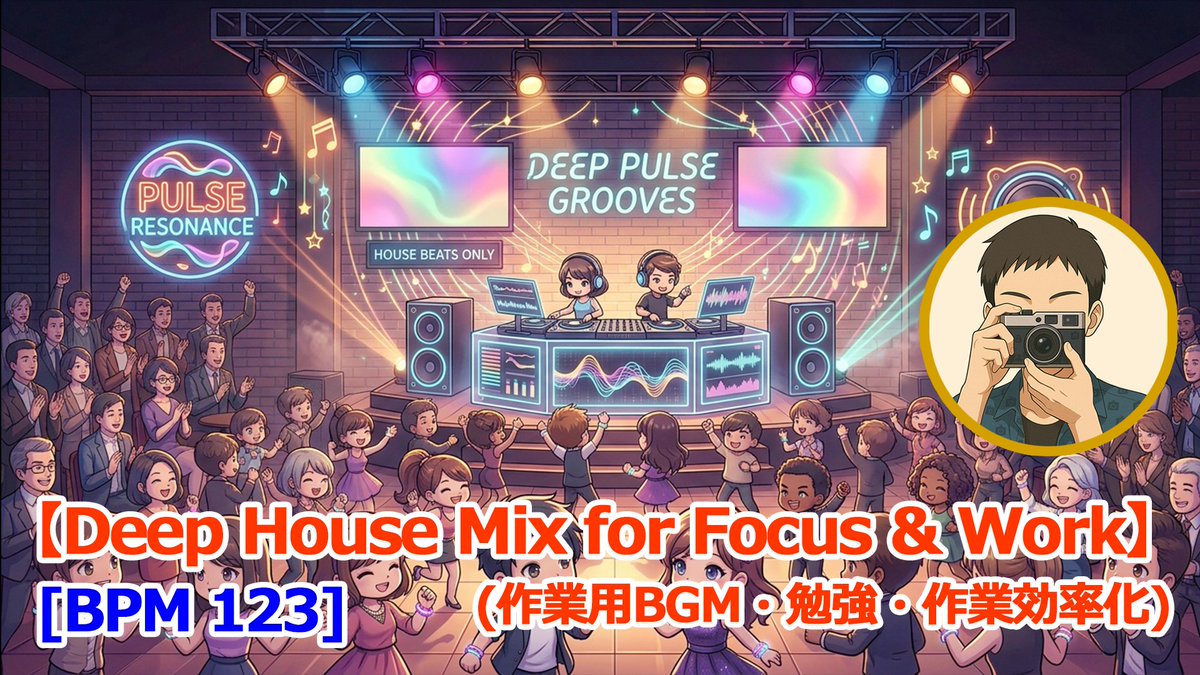 Harushi_Photo's tweet photo. Deep House (ディープハウス) をミックスして作業用BGMを作りました。🎧♪
.
仕事や勉強のお供に使っていただけたら嬉しいです。🙂
.
↓↓↓動画はこちらです！
https://t.co/GG5tRVvha4
↑↑↑
.
#DeepHouse #House #AbletonLive #DTM #ComputerMusic #楽器 #作業用BGM https://t.co/HxaPeKS0kF