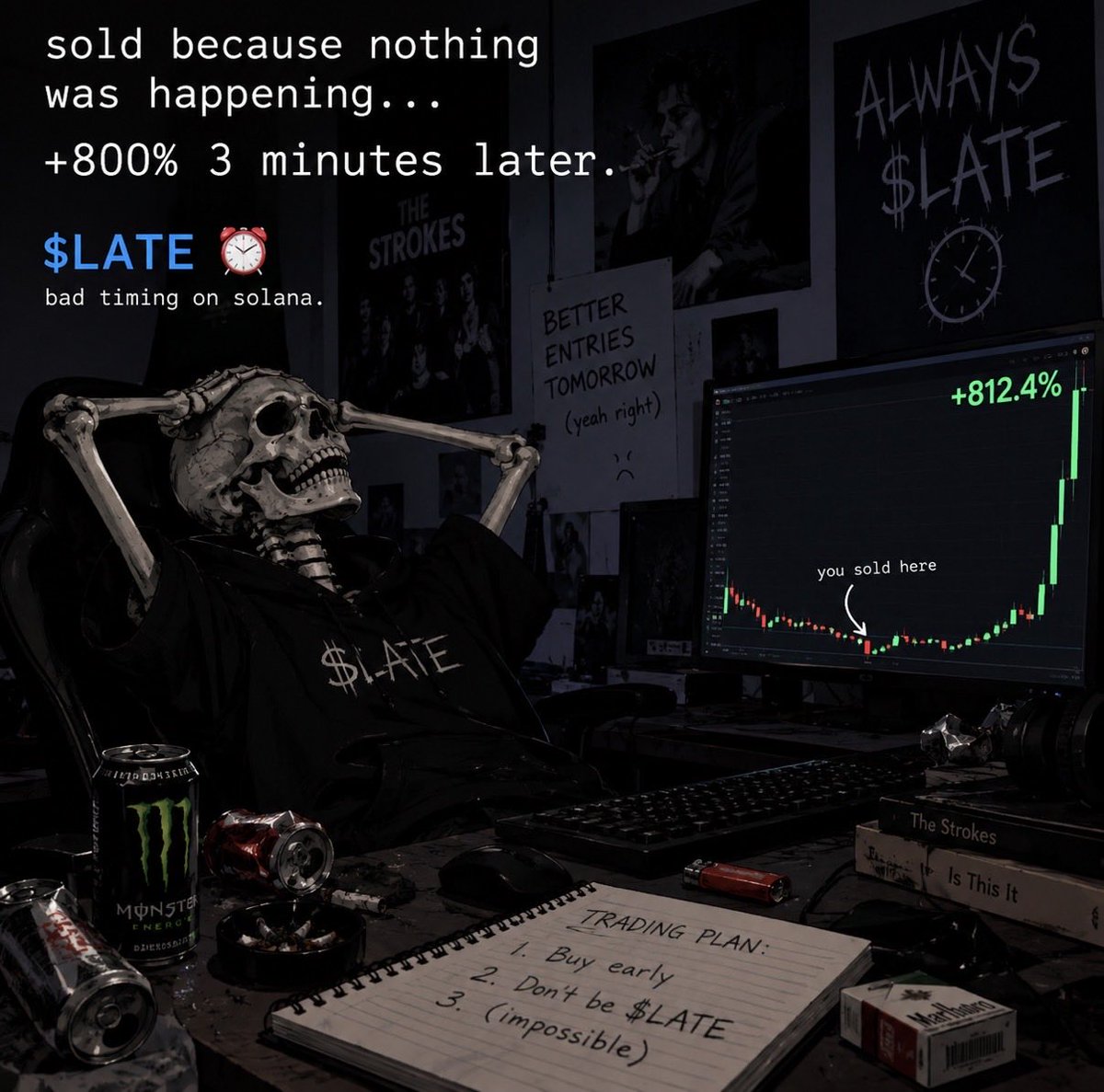 BadTimingCoin's tweet photo. patience finally paid off

for everyone except me.

$LATE ⏰ https://t.co/I8vlNE8HmY