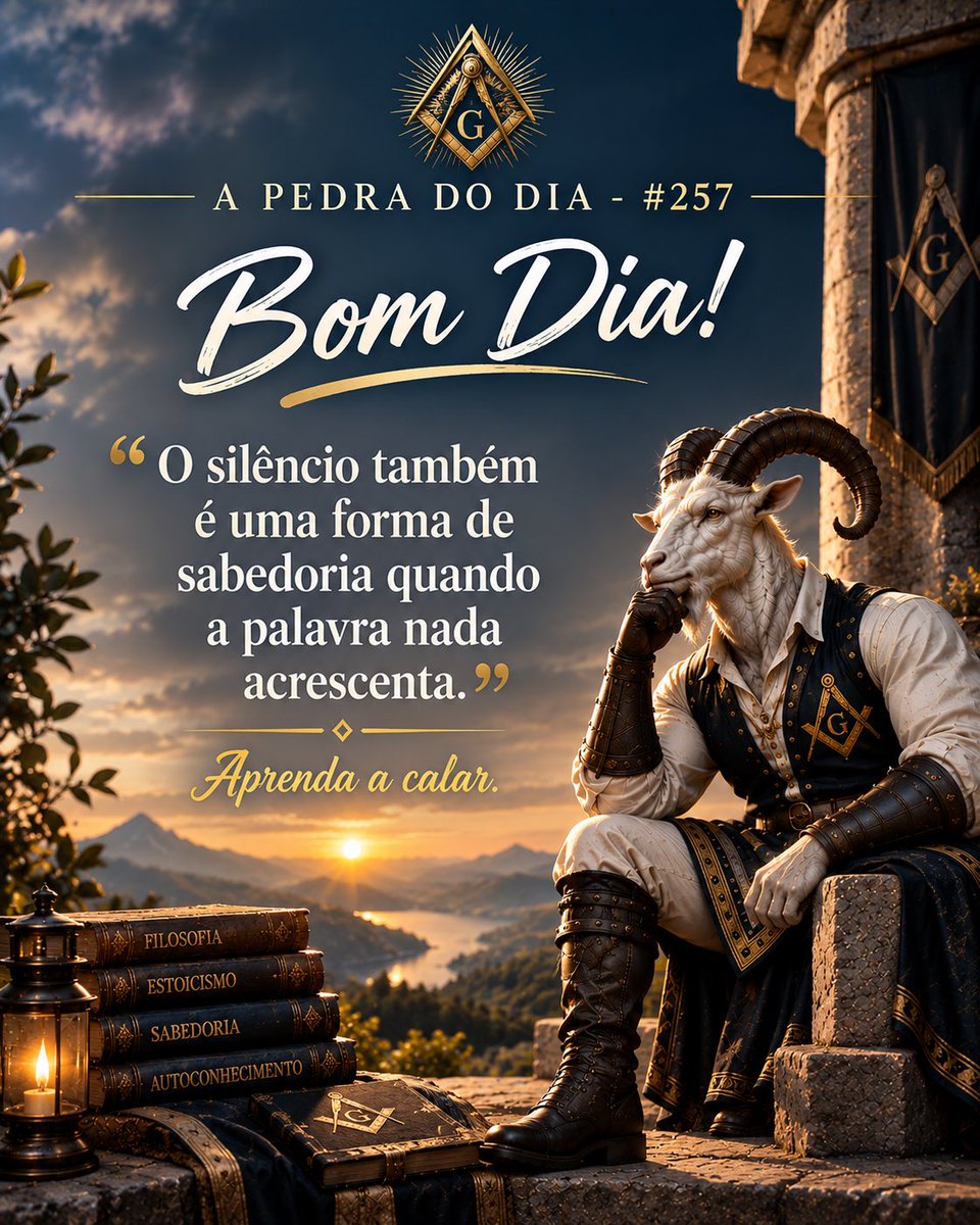 BodeExpiatorio2's tweet photo. A Pedra do dia - #257

Uma palavra dita no momento certo pode iluminar; o silêncio, quando necessário, pode preservar a sabedoria.

Aprenda a ouvir, observar e compreender antes de falar. Nem toda verdade precisa de voz. ⚜️

Bom dia! Aprenda a calar. 🐐 https://t.co/H1WQB05poN