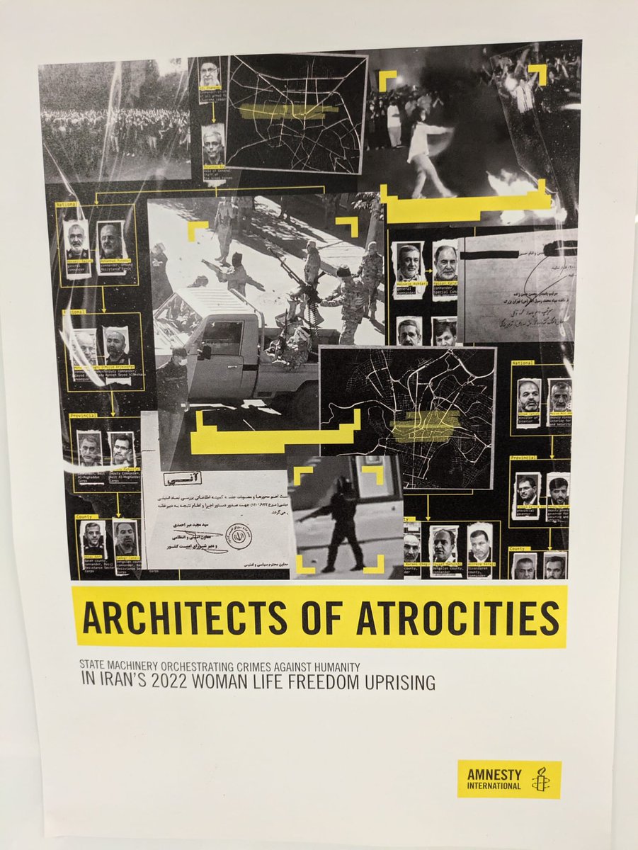 AmnestyIran's tweet photo. Read @amnesty's groundbreaking 1000+ page report, Architects of Atrocities: State Machinery Orchestrating Crimes Against Humanity in Iran’s 2022 Woman Life Freedom Uprising, published today, here https://t.co/mEyq7WUcNV https://t.co/7Jeis5TVE7