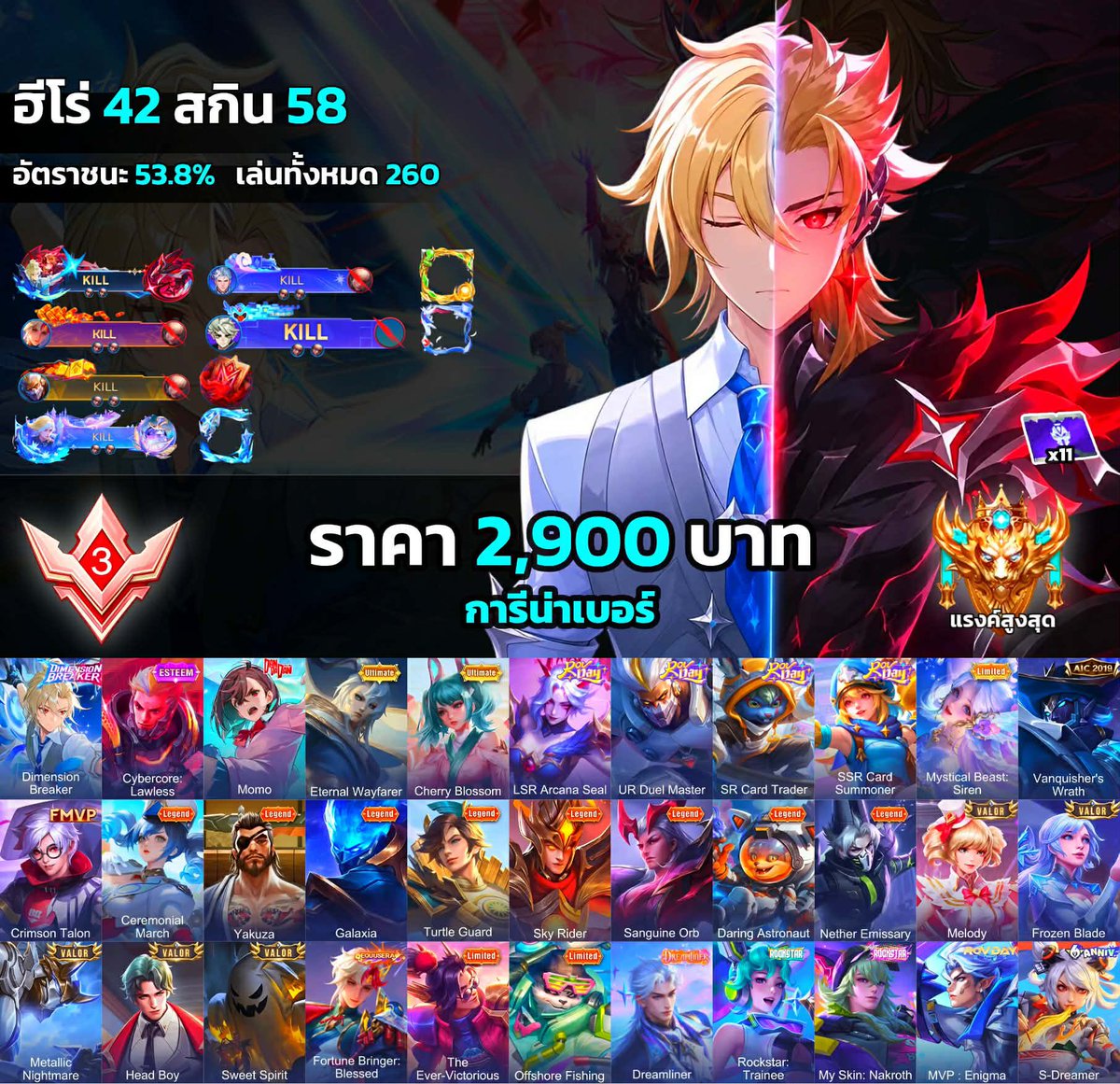 hhydrange4s's tweet photo. นาครอส 5,990 พร้อมจบลด
ผ่อน ⭐️ 2,300
(ข้อมูลพร้อมเปลี่ยน)

ฮายา 2,900 พร้อมจบลด
ผ่อน ⭐️ 1,100 
(เบอร์รอ 13/10)

#rov #ไอดีrov #ขายรหัส https://t.co/EXZ1FlBaF2