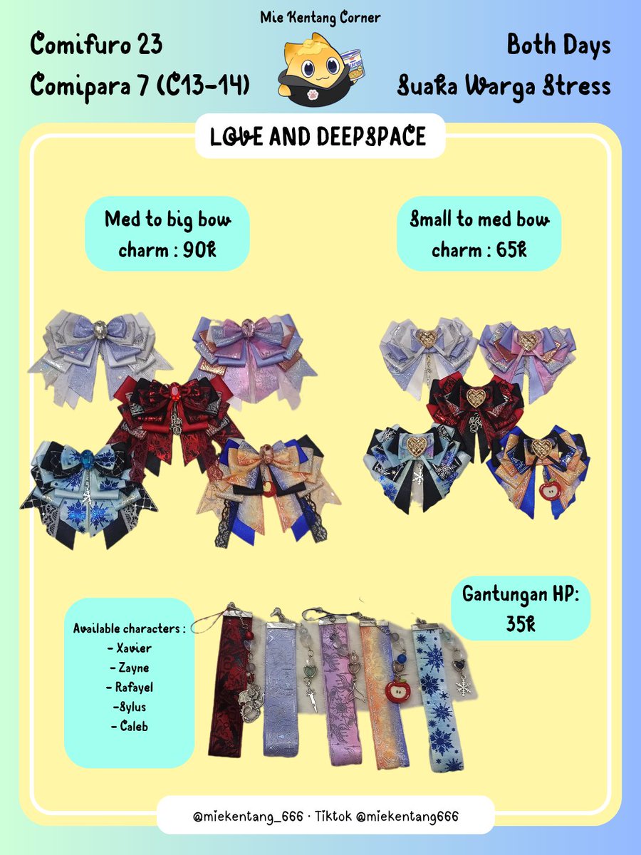 Miekentang_666's tweet photo. 1/3

✨ BATCH 2 AND GIVEAWAY IS OPEN✨

🍟OPEN PO #CF23 DAN #COMIPARA7

FANDOM :
- PANDAVVA
- LND
- HSR
- Link Click
- Ori

✨ LIMITED STOCK ✨ 

Close order batch 2 : 21/09/26

Tanya2 bisa dm/komen

#CF23catalogue #Comipara

Form PO : https://t.co/avPEsMrMS7 https://t.co/nicqfM2M9d
