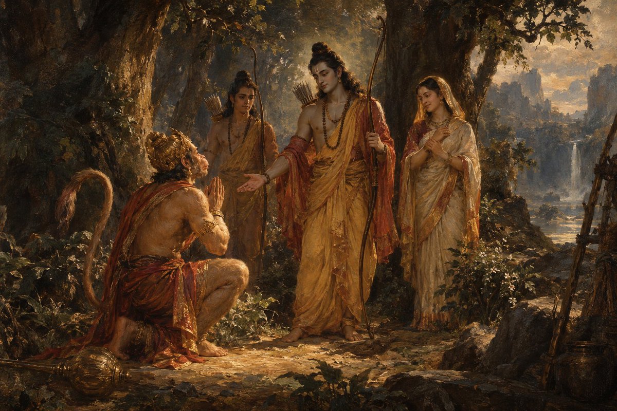 Aryavarta_story's tweet photo. Hanuman meets Rama https://t.co/Fj2FiNHrcK