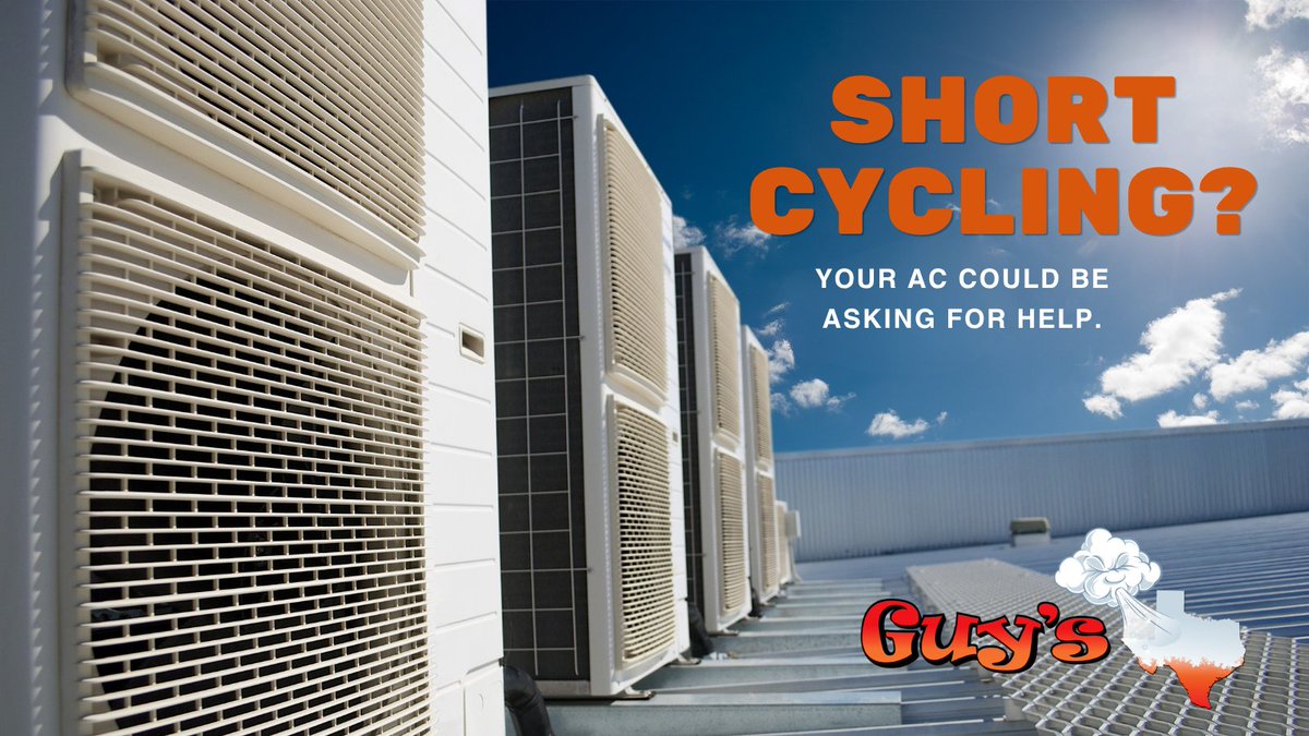 GuysAC_TX's tweet photo. Is your AC constantly starting and stopping? 🔄

Short cycling can reduce efficiency and put unnecessary strain on your system. Don't ignore the warning signs.

License #TACLA2990C
#HVACTips #HVACRepair #GuysAC https://t.co/nqh5SYzqPb