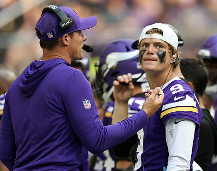 Brawl_w_TimPaul's tweet photo. Kevin O’Connell deserves some blame for what happened to JJ McCarthy.

He repeatedly asked a first-year starting quarterback to execute an offense he clearly wasn’t comfortable running. Now KOC has simplified the passing game, committed to the run and immediately produced better results.

Why wasn’t JJ given that same help?