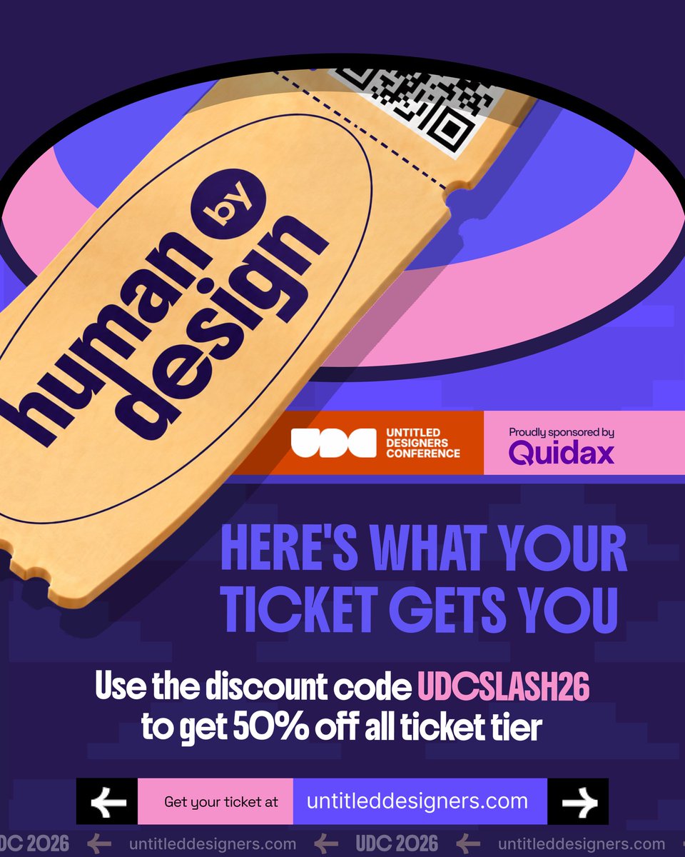 untitledsgnrs's tweet photo. What exactly do you get when you buy a UDC ticket?

A lot more than just a seat in the room!
You get access to conversations you’ll probably be thinking about long after the conference, workshops you can actually learn from, people you’ll want to meet,  and two days surrounded by people building, creating and figuring out what’s next.

And depending on your ticket, there’s even more waiting for you.

Priority check-in? YES.
Private Mixer? YES.
VIP Lounge? YES.
Front-row seating? YES.
Lunch and swag? We got you. 😌