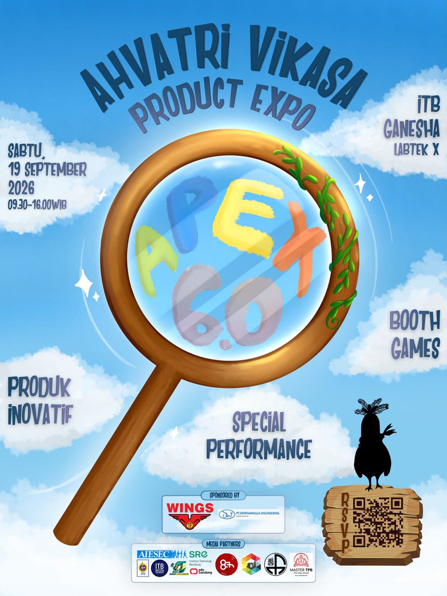 lfmitb's tweet photo. 🌿APEX 6.0 — Dare to Fly, Drive the Change,🌿
Ahvatri Vikasa Product Expo persembahan Teknik Kimia 2025 hadir sebagai wadah bertemunya ide, kreativitas, dan inovasi tanpa batas! ⚗️💡

📍 Laboratorium Pilot, Labtek X ITB
📅 Sabtu, 19 September 2026
⏰ 09.30 – 16.00 WIB https://t.co/mX7YtlAO9v