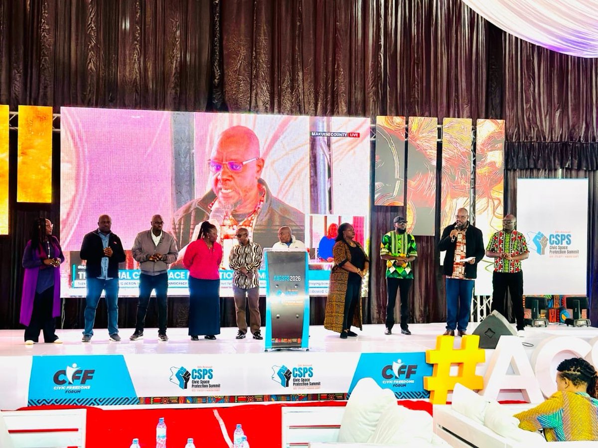 Maskani254's tweet photo. Voices Unbowed. Civic action in motion.
At #ACSPS6, civic space actors are coming together to explore People Power, civic action and the future of democracy in Kenya.
Because meaningful change goes beyond conversation,it demands participation, collective action and the courage to shape the future we want.
#VoicesUnbowed #ACSPS2026 #ProtectCivicSpace #CivicSpace