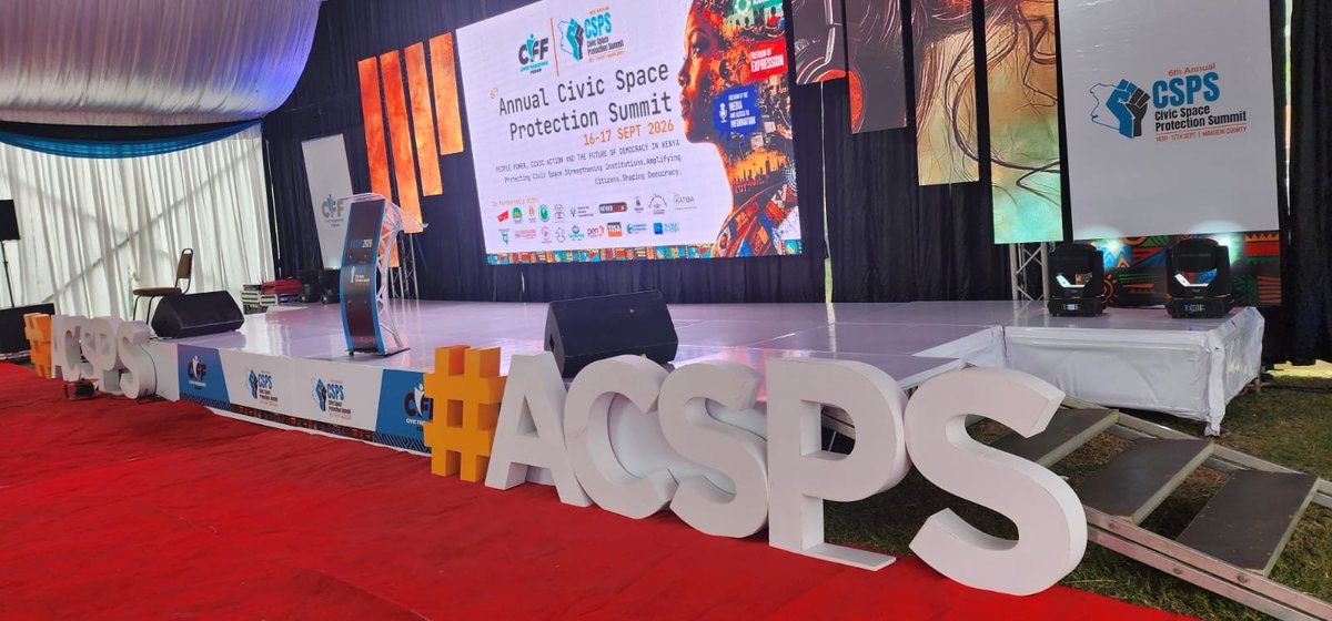 Maskani254's tweet photo. Voices Unbowed. Civic action in motion.
At #ACSPS6, civic space actors are coming together to explore People Power, civic action and the future of democracy in Kenya.
Because meaningful change goes beyond conversation,it demands participation, collective action and the courage to shape the future we want.
#VoicesUnbowed #ACSPS2026 #ProtectCivicSpace #CivicSpace