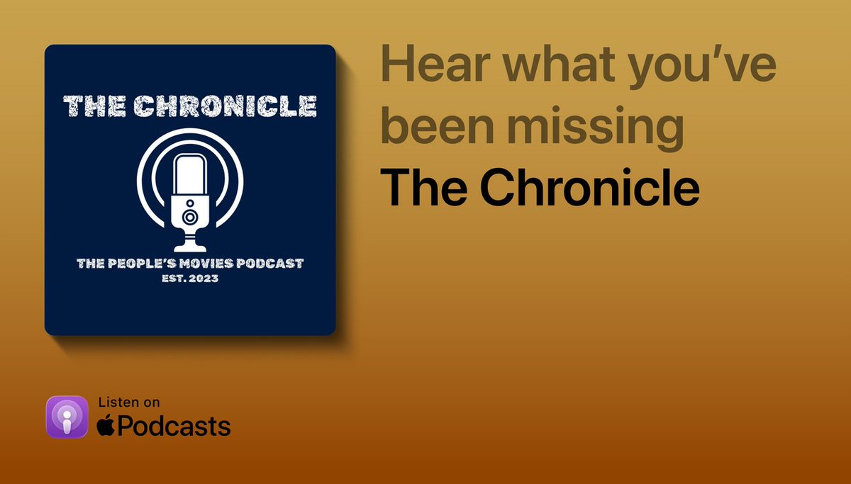 thepeoplesmovie's tweet photo. Whilst we sort out future episodes of The Chronicle why not check  out our previous episodes on @Apple  Podcasts! 

#filmpodcast #podcasts #filmreviews #streamingreviews 

https://t.co/4sdUfGpWkP https://t.co/JF0JNKbOOn