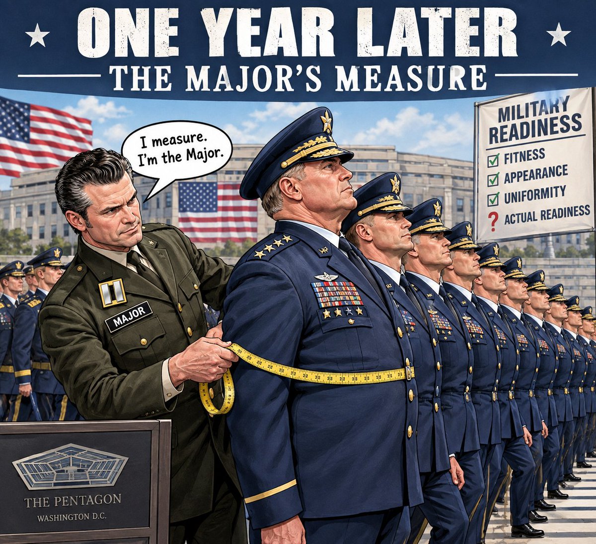 Mits928's tweet photo. Shot of today.
今日の1枚。
#PeteHegseth #Hegseth #PoliticalCartoon #PoliticalSatire #EditorialCartoon #USPolitics #Pentagon #MilitaryReadiness #SatiricalArt #PoliticalHumor https://t.co/o6V0t1zwX0