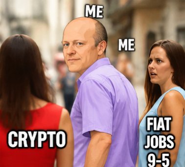 BaldCEOJeremy's tweet photo. POV: Crypto or 9–5? 😂
Bald CEO chose crypto. 🧑‍🦲📈 https://t.co/1SZRKFwwCj