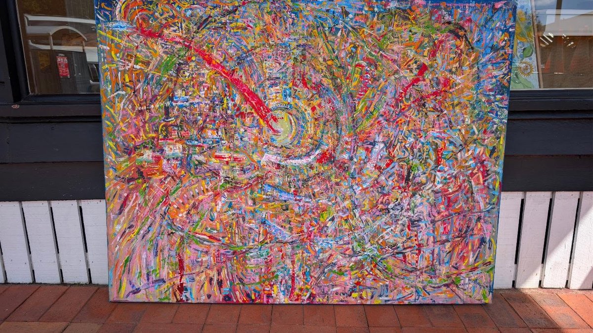 RodDonatelnfc's tweet photo. Carnival, oil on linen, 135 × 95 cm, 2026 https://t.co/kGv6Tc07YG
