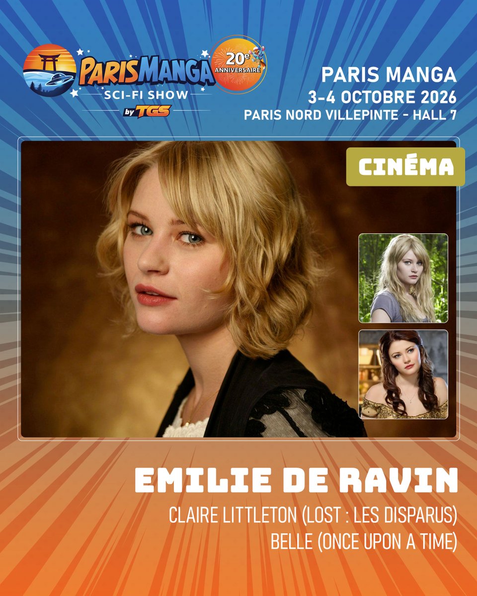 ParisManga's tweet photo. RAPPEL DES INVITÉS US À #PARISMANGA !

Retrouvez Emilie de Ravin, Christopher Lloyd, Tyler Hoechlin et Ed Westwick à Paris Manga !

Dédicaces, photos et rencontres vous attendent tout le week-end

📅 3 &amp; 4 octobre 2026
📍 Hall 7 – Paris Nord Villepinte
🎟️ https://t.co/JNtLQNaRrH https://t.co/hwYRSZ2AZl
