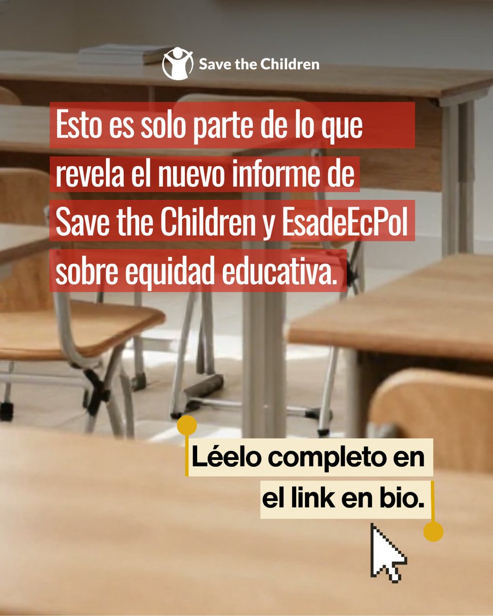 SaveChildrenEs's tweet photo. El informe también analiza cómo la IA ya forma parte del día a día escolar, y plantea medidas concretas hacia una educación más equitativa. 

👉 Descubre qué hay detrás de esta cifra https://t.co/ZyDjXgdhCI https://t.co/cFowwS3raV