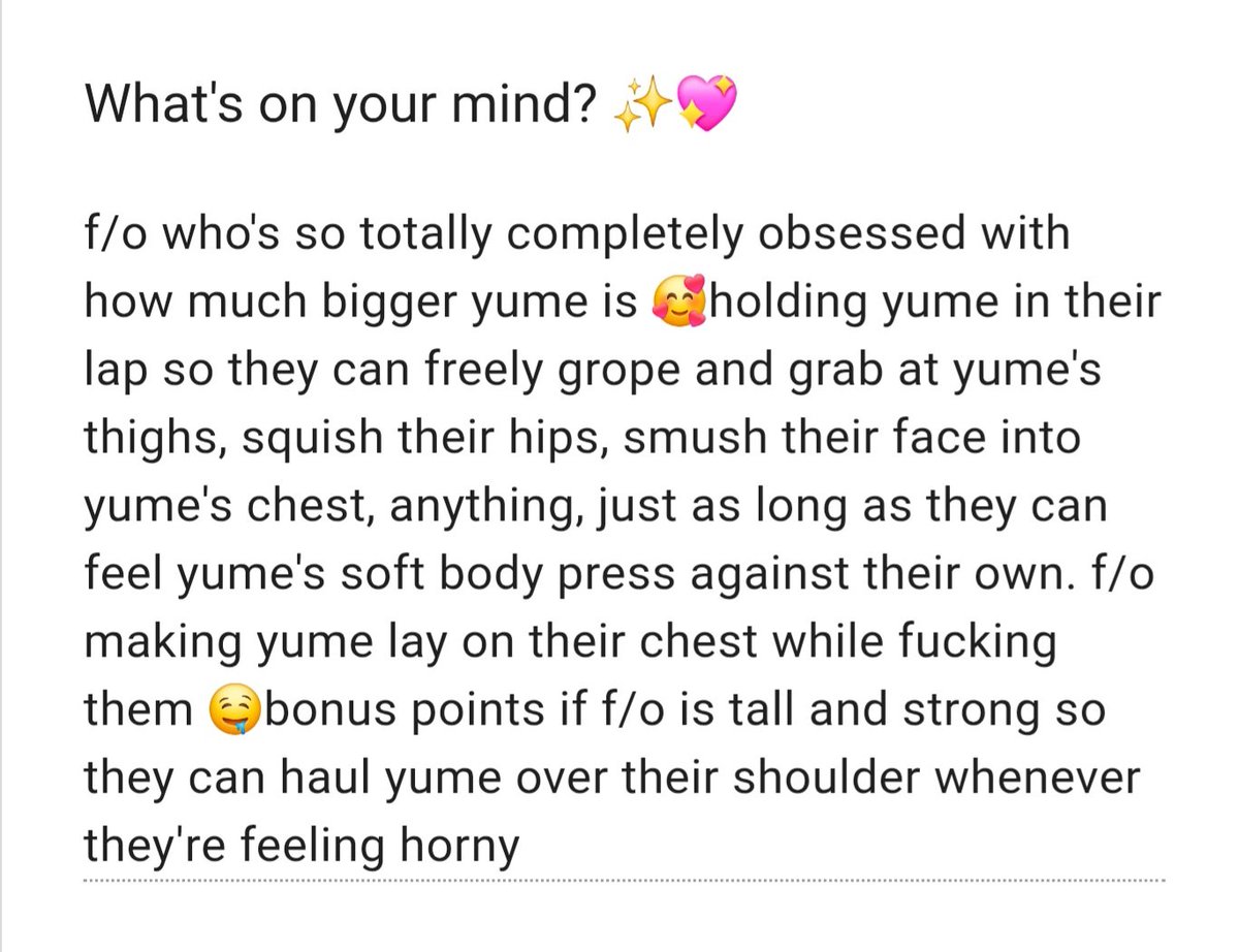 NSFW_Yume_Posts's tweet photo. ✨️Scenario✨️

《This Post Contains Descriptions of Yume's Body!》

《Click "ALT" to see this submission in text form!》 https://t.co/mwQj1ieHfd