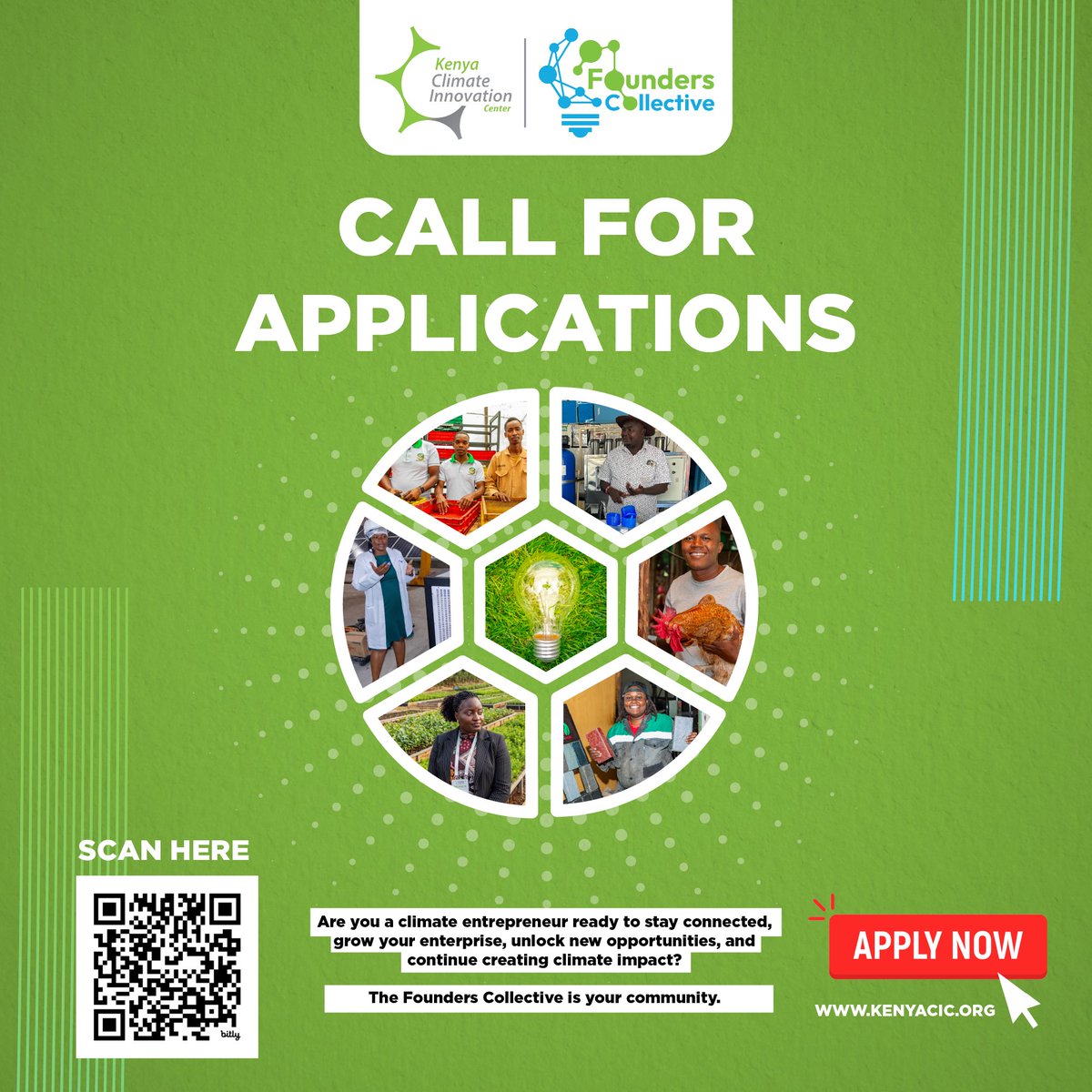 KenyaCIC's tweet photo. You’ve built the business. Now grow and expand the connections that can take it further.

The KCIC #FoundersCollective is a lifelong community for climate entrepreneurs, created to keep you connected to markets, capital, mentorship, partnerships, knowledge and visibility beyond the donor funded programmes.

Do you run a business that mitigates climate change? Then the Founders Collective is for you.

Membership is Ksh 10,000 per year.

Join a growing community of climate entrepreneurs building solutions for a changing world.

Apply today: https://t.co/bSbAJSV4cj