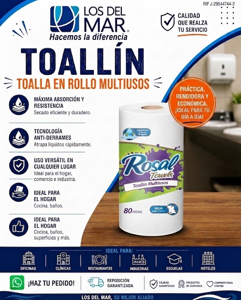 losdelmar's tweet photo. Toallas Don Toallín Rollo x80 hojas ofrecen practicidad y suavidad en cada uso. Con 10,15 metros de contenido neto y 50 toallas de 229 x 203 mm, son ideales Toallas Don Toallín Rollo x50 hojas ofrecen practicidad y suavidad en cada uso. #Toallin #LosDelMar https://t.co/LtquzxVKgs