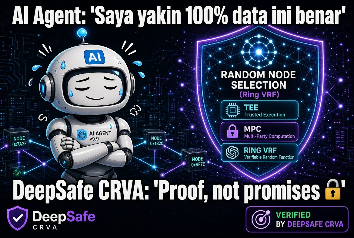 punkx1307's tweet photo. AI Agent overconfidence 🤖🔥
vs
DeepSafe CRVA yang cuma percaya bukti 🔒✅Proof > Promises. Selalu.
#DeepSafe #ProofNotPromises #CryptoAI  👉 

Follow @DeepSafe_AI
biar nggak ketinggalan perkembangan terbaru! https://t.co/LQeILj9tdk