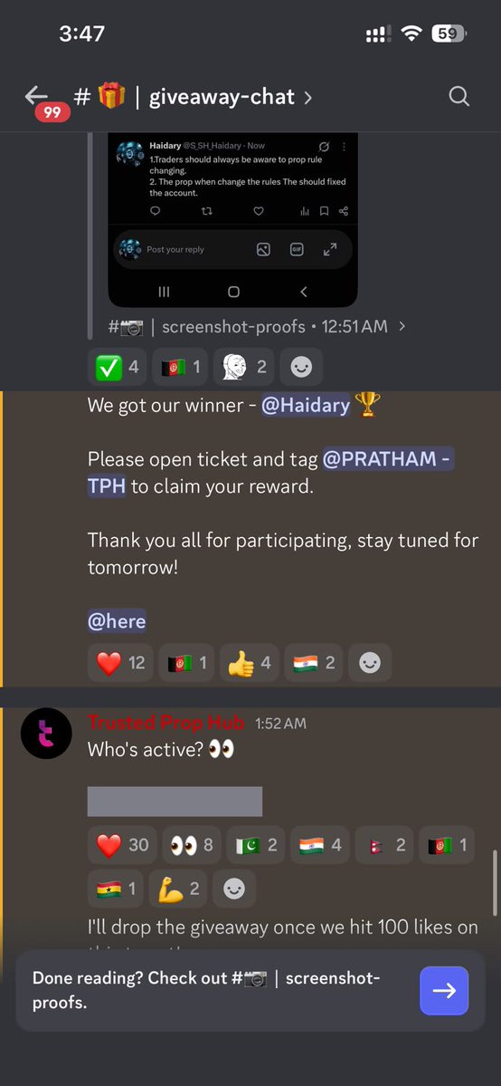 ayooshtrades's tweet photo. 🚨 They rejected my $10K payout and now this.

READ THIS BEFORE BUYING FROM @GuardianFutures 

First of all, I never hedged.

The “evidence” they’ve shown me is essentially one +$99 trade from August 3, copy-traded across my 5 old accounts, which they say matched an opposing trade from another trader.

But if the allegation is coordinated hedging, how does ONE matching trade establish that? Couldn’t a single matching trade happen randomly?

Where are the other trades? Where is the pattern? And most importantly, what does this have to do with the 5 accounts whose $10K payout was rejected?

Those accounts were started on September 2. The trades they’re showing are from August 3.

I also received a $10K payout from Blue Guardian on August 18 on a completely different set of accounts after these August 3 trades had already happened.

If the August 3 activity was serious enough to constitute prohibited hedging, why was it apparently not an issue then?

I’m genuinely asking for a clear explanation here.

Instead, they’re now promoting giveaways through prop pages to drive engagement under their post and defend their side 😂😂
 
@seanbaint @Aliatcx @EricGairns @ReganHartCFO @PropFirmMatch @PropFirmMedia @propfirmeye @BlueGuardiancom @BlueGuardianSup @blueguardianIN @Shubhankan007 @Abd_elmottalibe @PropFirmsGuru @theproptruth @PropFirmSight @_toxic_trader_ @Thepropscoutt @propworldnews @TrustedPropHub