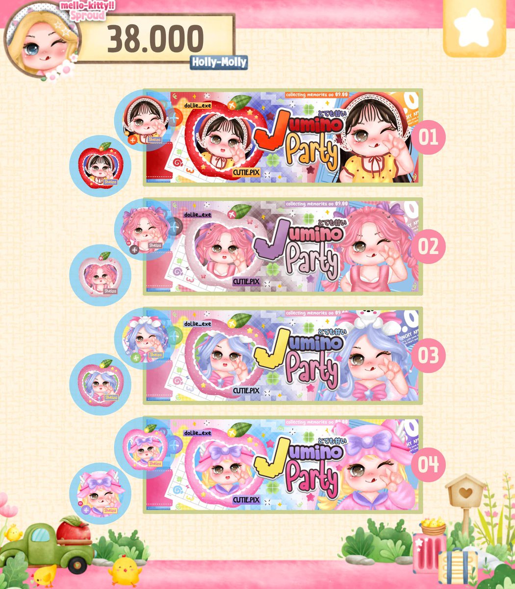 etheraxl's tweet photo. ⊂⊃ ♡  help rt? thank you ˚ ⊹ ☀️🍮 

꒰ ♡ ..⠀◎ 🖇🎀  mnlO‘ mellonions 𓈃  かわいい shEi datang dengan ready stock layout chibi gendod 🥣🥛  ⊹ ꔛ ☘️ mari jemput layout manis ini  sekarang juga ╭╯ ⓘ scroll down for more info 🌸🧸 𓈒 𓐍 

𖠗  💌 ⊹  ☆‌ #bealanja https://t.co/iKULWfZhex