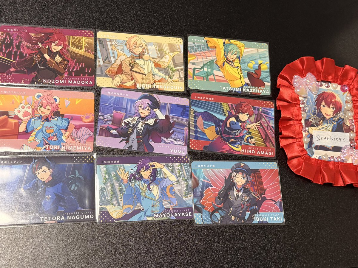 reek1053's tweet photo. 【交換】あんさんぶるスターズ あんスタ カードダス

譲：R アドニス 忍 こはく
N スバル つむぎ 宗 斑 渉 HiMERU 望見 桃李 鉄虎 英智 ユメ マヨイ 巽 一彩 維吹

求：真緒 司 泉

R⇔R N⇔N での交換
郵送交換希望 大阪のみ手渡し⭕️

どなたでもお気軽にお声掛けください https://t.co/0e9KEZomqn