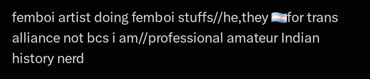 bitterIeaf_'s tweet photo. @SynthLosesIt @st4rgaze_MZT @sakuragicho_sta although i dont really understand the point that she's saying, the artist isnt trans, they only have a trans flag in their bio to show support :P https://t.co/VTK2xQkfJM