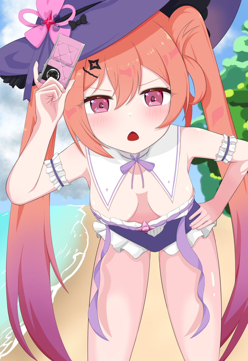 hyauru's tweet photo. ミスティちゃん！
前かがみになった時に若干見えそうになって欲しいという願望で描きました。
 #ミスティ #ステラソラ https://t.co/hHOhfxnQFI