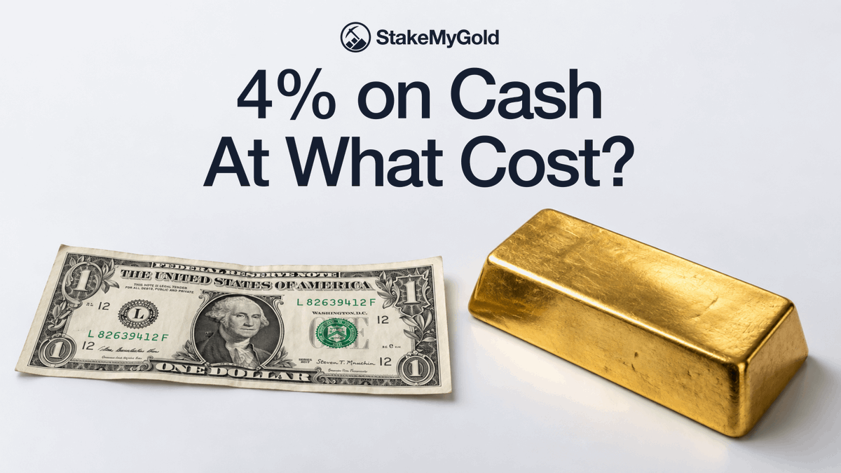 stakemygold's tweet photo. Markets expect a 25BPS hike just today.

If you believe 4% on cash is a good deal, here's a reality check:

💵 Cash LOST ↓8% of its purchasing power over the last 3 years.
🥇 Gold GAINED ↑135% against the dollar over the same period.

So is 4% on cash really enough? https://t.co/oudYb6d0Lc