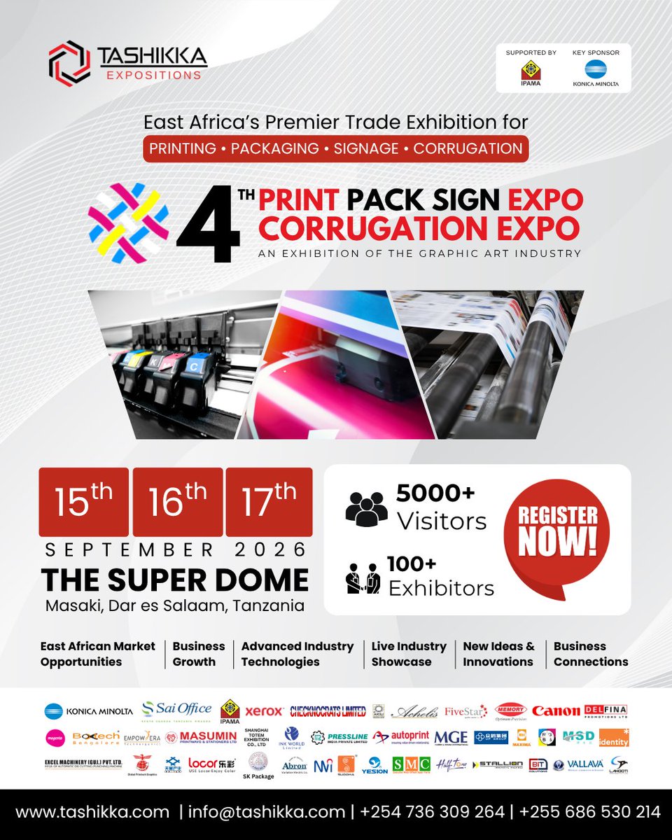 MiraMathew's tweet photo. Ready to unlock new business opportunities in the printing &amp; packaging sector? 🖨️ Scan to register for your PPSE Tanzania 2026 visitor pass today
15th–17th September 2026  9:00 AM to 6:00 PM 📍 The Super Dome, Masaki, Dar es Salaam, Tanzania 🌐 Register https://t.co/TiDpJLfq0A https://t.co/iz1ZcXrh2N