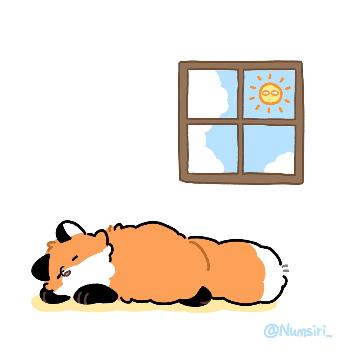 Numsiri_'s tweet photo. 날씨 너무 좋으니까...
                                                           자야지... https://t.co/njEy1OS0Fq