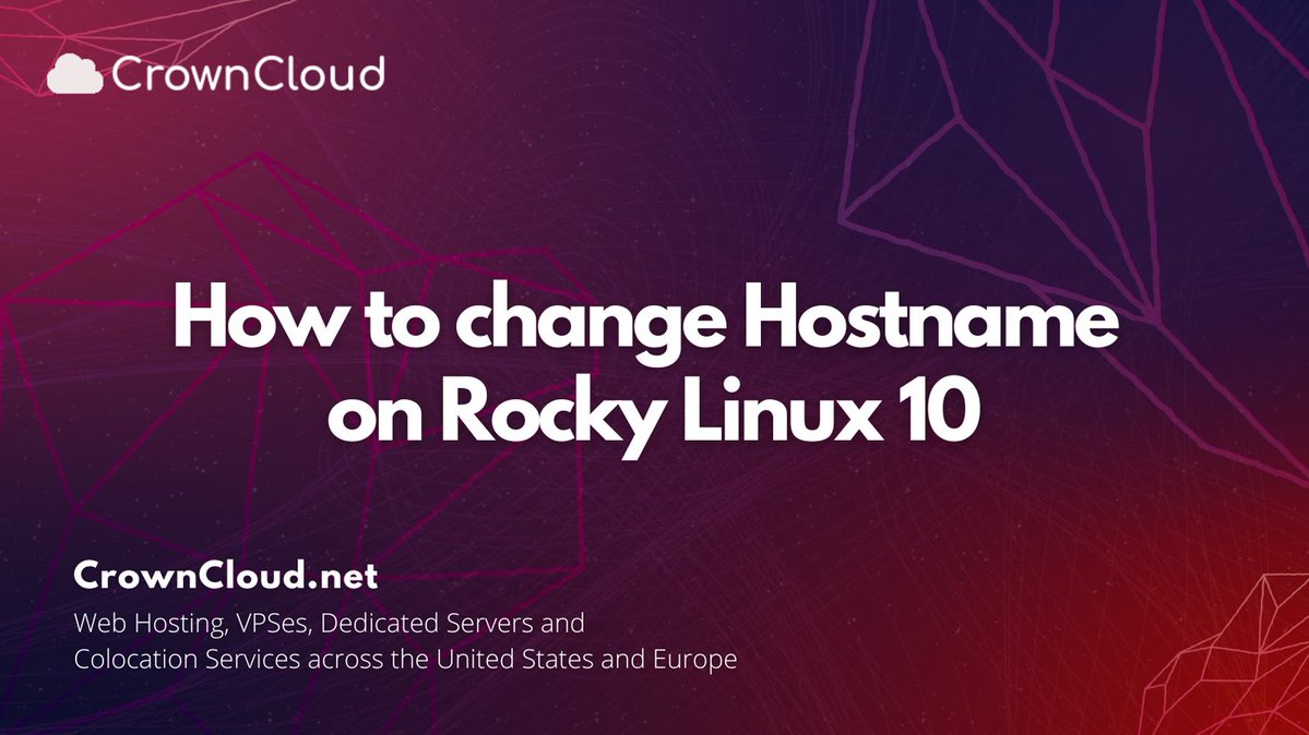 crownclouds's tweet photo. Give your Rocky Linux 10 server a new identity!
Learn how to check and change your server’s hostname using simple commands—helpful for keeping VPS instances and Linux systems organized.
https://t.co/z4pV7ONTpQ
#RockyLinux10 #Hostname #SysAdmin #ServerManagement #DevOps https://t.co/mTqdOh8uCl