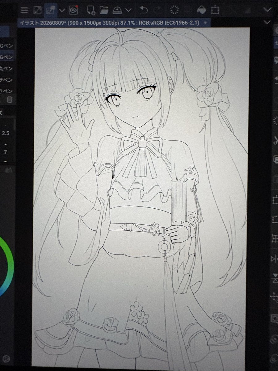 f_witch's tweet photo. タブレットは幻水SPのレイさんをちまちま描いてます
ソシャゲキャラめ・・・ってなってる https://t.co/pXLeQLwstg