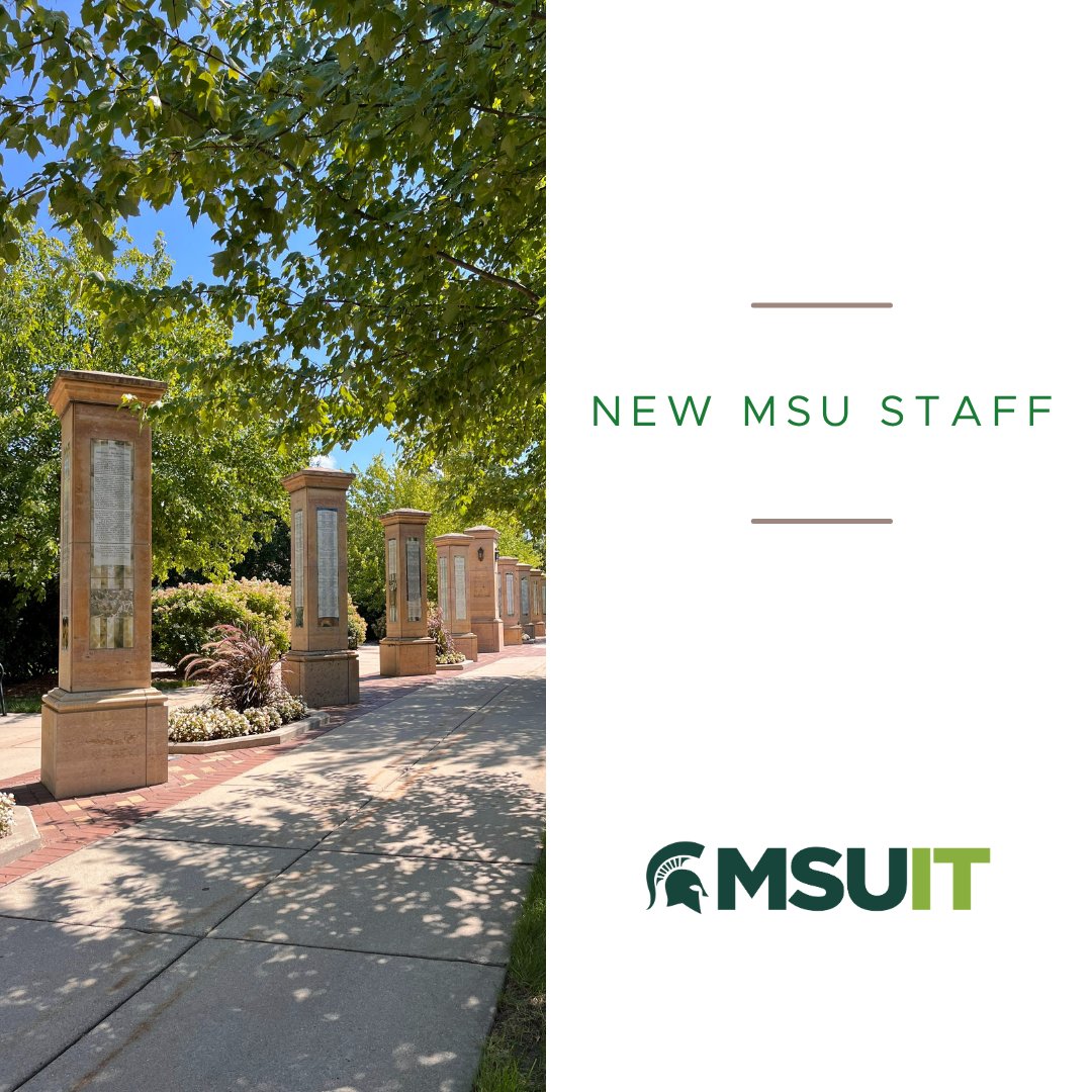 TechAtMSU's tweet photo. If you’re a new member of the MSU staff, don’t forget about https://t.co/ZsCPbFBVCp. It’s the one source for all of your technology resources. https://t.co/vrDSnnTwwG