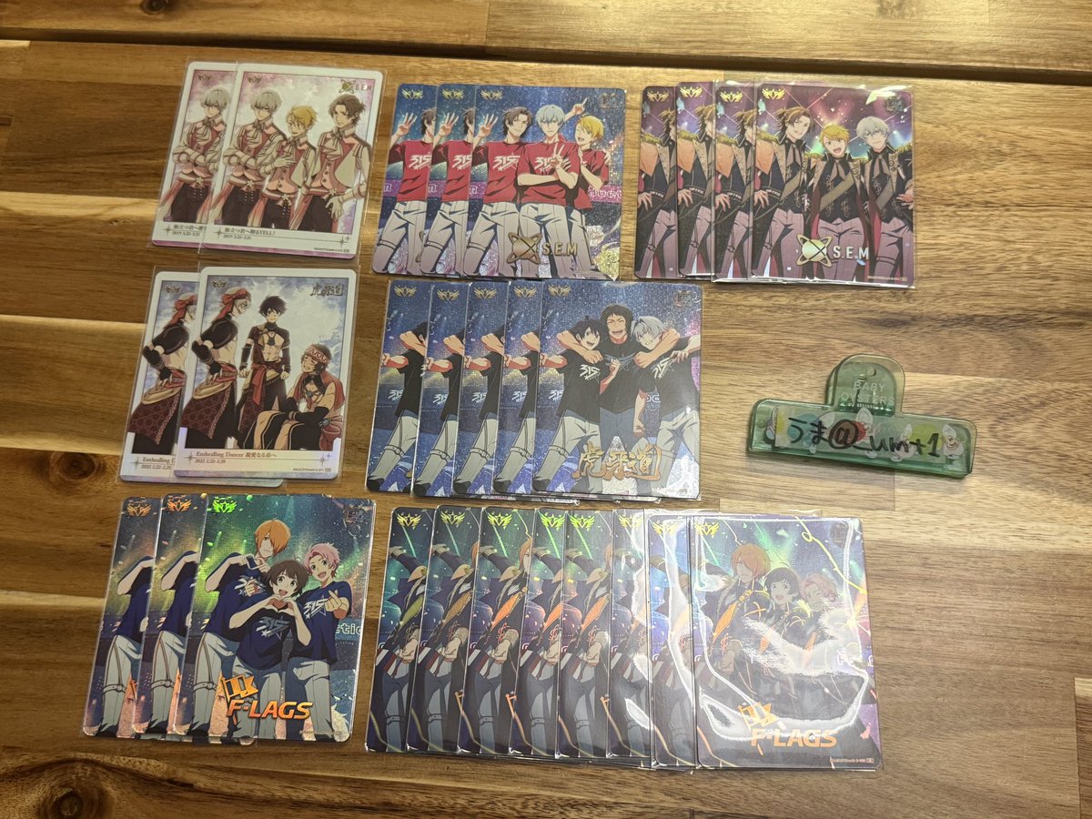 um4581023's tweet photo. @ri_na_HJP はじめまして、検索よりお声掛け失礼致します。
PSRカフェパレ、SSRカフェパレF-LAGS各1、SRカフェパレF-LAGS各1、R一希咲各1、N一希咲各2ございます。
PSRクラファ1、SSRクラファ2、SRレジェ1クラファ1、R想楽1百々人1、N想楽1百々人3と交換していただくことは可能でしょうか？
→ https://t.co/j7eoBbBaoo