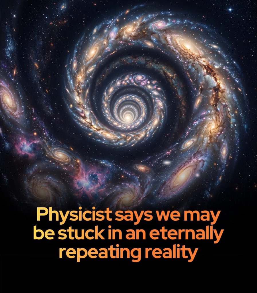 AstronomyVibes's tweet photo. 🚨 WHAT IF THE UNIVERSE HAS ALREADY HAPPENED… AN INFINITE NUMBER OF TIMES?

For years, physicists have wrestled with a strange problem known as the Boltzmann Brain paradox. In an unimaginably old and nearly empty universe, random quantum fluctuations could, in principle, produce something far stranger than stars and galaxies: a single conscious observer, complete with artificial memories of a life that never actually happened.

A new paper by physicists Sean Carroll, Nadiia Diachenko and Saakshi Dulani explores a very different possibility. Their model describes a universe that is exactly periodic rather than merely returning close to its previous state after an enormous amount of time.

The key lies in the quantum energy spectrum. Under a special condition where the differences between energy levels are commensurable, the quantum state can repeat exactly. The researchers show that such a system could contain a pronounced low-entropy event resembling a Big Bang, followed by expansion, a long high-entropy phase, and eventually a return toward a Big Crunch — before the cycle begins again.

If such a universe were physically realized, the same cosmic history could repeat over and over again. The stars, galaxies, planets and even the events experienced by observers could recur as part of the same enormous quantum cycle.

But there is an important catch: this is a theoretical model, not evidence that our universe actually repeats. The paper does not prove that every conversation we have or every decision we make has already happened infinitely many times. It shows that quantum mechanics may allow a type of exactly periodic universe in which the usual Boltzmann Brain problem can be avoided.

If the universe really is a perfect cosmic loop, where would you be in the cycle right now — at the beginning, somewhere in the middle, or at a moment that has already happened countless times before?

Source: Sean M. Carroll, Nadiia Diachenko & Saakshi Dulani, Toward a Phenomenologically Acceptable Quantum Cyclic Universe, arXiv:2605.30405 (2026)