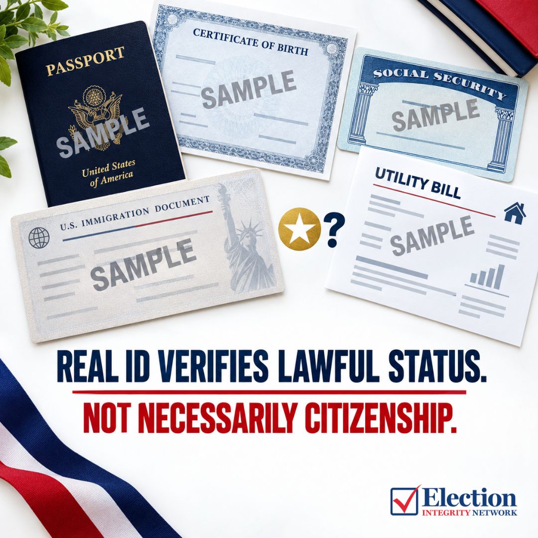 EIwatchdogs's tweet photo. What Does a REAL ID Require?

Applicants generally must provide:

Proof of identity and date of birth
Proof of Social Security number or eligibility
Proof of lawful status in the United States
Two documents showing state residency
Name-change documents, when applicable

Exact documents vary by state. A passport or birth certificate may establish citizenship, but eligible noncitizens can use approved immigration documents instead.

That is why the finished REAL ID cannot automatically be treated as proof of citizenship.