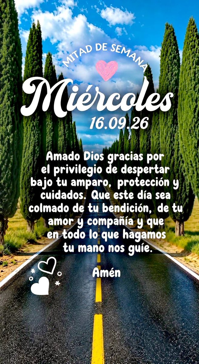 rtiscarten's tweet photo. #BuenosDías #GoodMorning #FelizMiércoles #WednesdayPray #16Septiembre 😀🫂💦❤️🙏🏻🎶😎 https://t.co/SyJbpLC9wg
